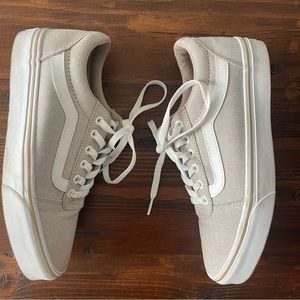 Vans cream tan low top sneakers